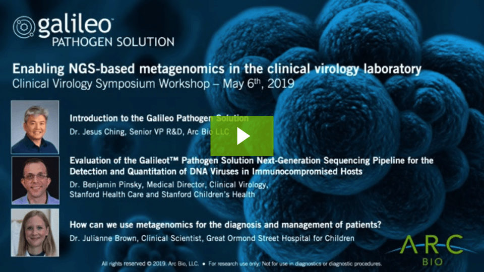 Workshop – Enabling NGS-based metagenomics in the clinical virology laboratory