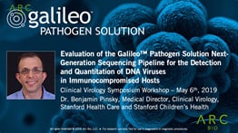 Evaluation of the Galileo™ Pathogen Solution Next-Generation Sequencing Pipeline for the Detection and Quantitation of DNA Viruses in Immunocompromised Hosts